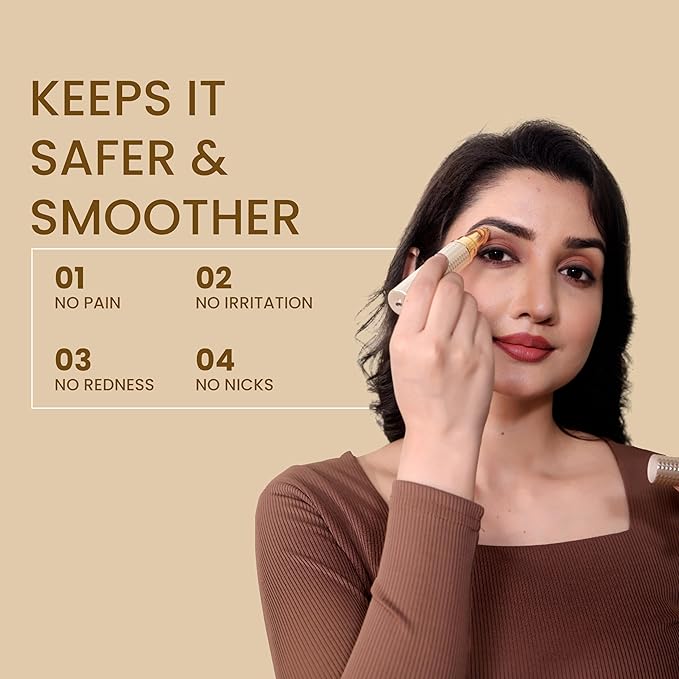 Painless 3-in-1 Rechargeable Facial Hair Remover for Women